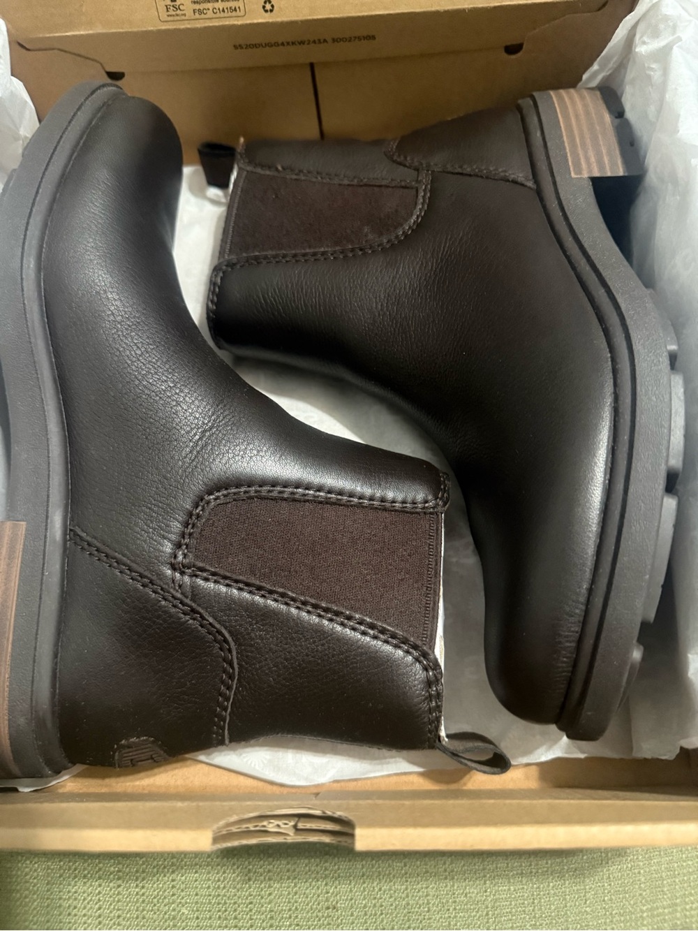 UGG women’s Chukka Boots in Dark Brown Leather